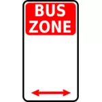 Автобус зоны движения roadsign векторное изображение
