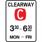 Cearway vehicul trafic roadsign vector imagine