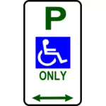Parkering för handikappade trafik kör vektorbild