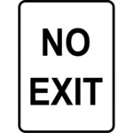No exit vector sign