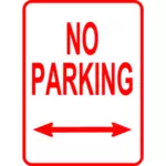 Ingen parkering trafik kör vektorbild