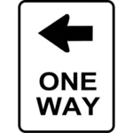 One way traffic roadsign vector image