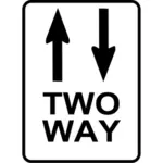 Two way traffic roadsign vector image