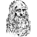 Leonardo da Vinci の肖像画のベクトル画像