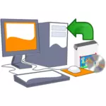 Computer-Software CD-Vektor-ClipArt-Grafiken installieren