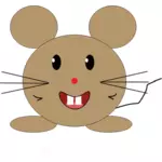 ベクトルのイラストを笑みを浮かべて茶色漫画のマウス