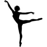 Tančící žena silueta