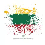 Tinte-Splatter mit Farben der litauische Flagge