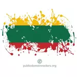 Litauiska flaggan med paint splatter