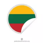 Etiqueta engomada de la bandera lituana