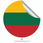 Lithuanian flag round sticker