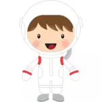 Kleine jongen astronaut