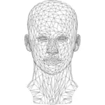 Draht-Rahmen menschlicher Kopf