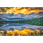 Призматический вид озера восход