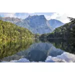 オーストリアの湖ベクトル画像