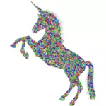 Siluet prismatik unicorn