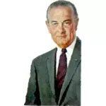 Lyndon B Johnson портрет векторное изображение