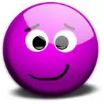 Vector de la imagen del sonriente amable púrpura
