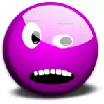 Векторное изображение фиолетовые страшно смайлик