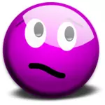 Векторное изображение фиолетовые виновным смайлик