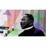 Martin Luther King Jr drží projev vektorové ilustrace