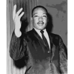 Illustration vectorielle de Martin Luther King Jr. portrait avant