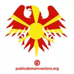Drapeau macédonien en forme d'aigle