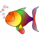 다채로운 졸린 물고기
