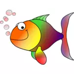 Mutlu balık vektör çizim
