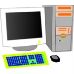 Image clipart ordinateur personnel vecteur