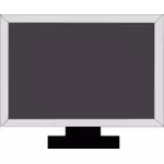Gray LCD screen vector clip art