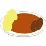 Vector image of meal