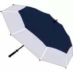 Modrý a šedý deštník vektorový obrázek