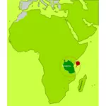 Wektor Mapa Afryki
