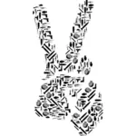 Peace symbol with deathly weapon