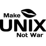 Make UNIX Not War vector illustration