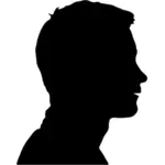 Mužský profil hlavy silueta