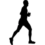 Male runner silhouette