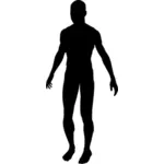 Silhouette of a male body