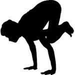 Mužské jóga pozice silueta