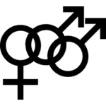 Mannelijke biseksualiteit symbool