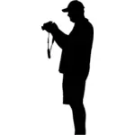 Mann mit Kamera-silhouette