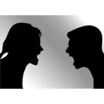 Mies ja nainen riitelevät