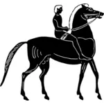 Человек на лошади рисунок