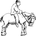 Muž na unavené koně