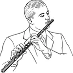 Mann med fløyte