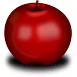 Vektoripiirros pienestä punaisesta kiiltävästä omenasta