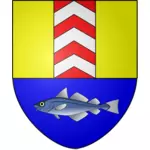 Vector drawing of coat of arms of Boudry City