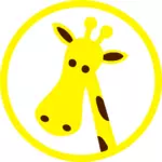 Cap de girafa imagine de vector logo-ul