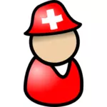 Швейцарский туристический аватар векторное изображение